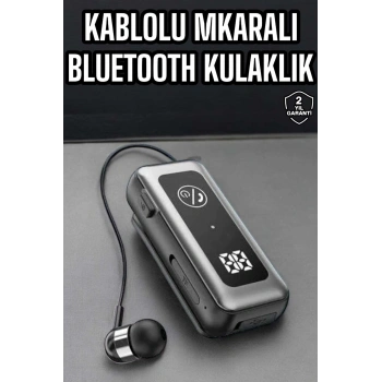 Kablolu Bluetooth Kulaklık Kulak İçi Stereo Mikrofonlu Dijital Göstergeli