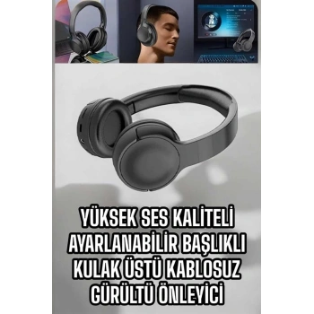 Kablosuz Bluetooth Kulaklık Anc/enc Destekli Kulak Üstü Yüksek Ses Kaliteli