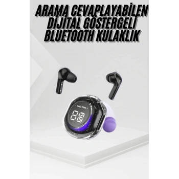 Kablosuz Dijital Göstergeli Powerbanklı Ios Ve  Android Uyumlu Kulaklık