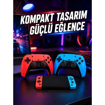 Kablosuz Retro Oyun Konsolu Hdmı Tv Bağlantılı Çift Gamepad Seti