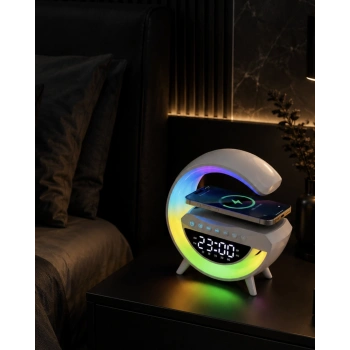 Kablosuz Rgb Bluetooth Hoparlör Usb Fm Ve Aux Destekli Taşınabilir Ses Sistemi