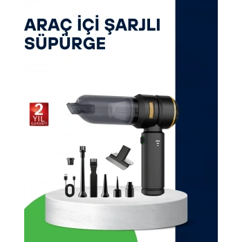 Kablosuz Şarjlı Araç İçi Ve Küçük Alanlar İçin Güçlü Vakumlu Süpürge