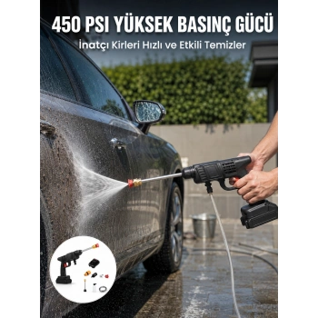 Kablosuz Taşınabilir Basınçlı Yıkama Tabancası Köpük Şişeli