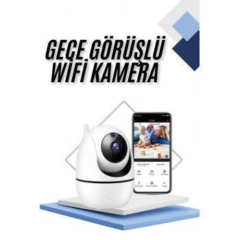 Kablosuz Wifi Destekli Akıllı Güvenlik Kamerası Hareket Sensörlü