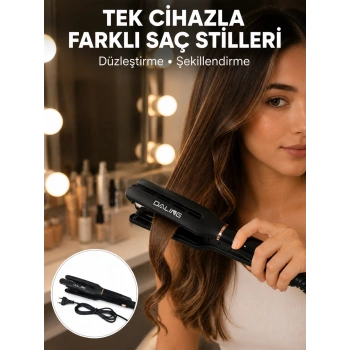 Kadın Saç Düzleştirici Seyahat Dostu 5 Kademeli Isı Kontrolü Yeni Nesil