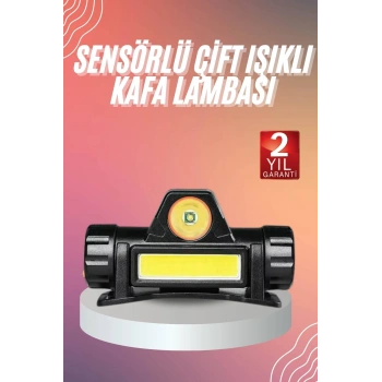 Kafa Lambası Çalışma Işığı Kafa Feneri Şarjlı Mıknatıslı Fenerli