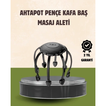 Kafa Masaj Cihazı 8 Motorlu 360 Derece Tam Kapsamlı Rahatlatıcı Masaj