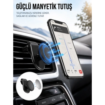 Kalorifer Izgaralı Manyetik Telefon Tutucu – Sarsıntı Geçirmez Yeni Nesil