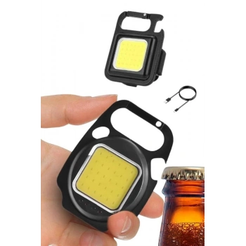 Kamp Çadır Lambası Şarjlı El Feneri Işıldak Anahtarlık Mini Mıknatıslı