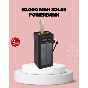 Kamp Ve Outdoor Kullanıma Uygun Güneş Panelli Powerbank