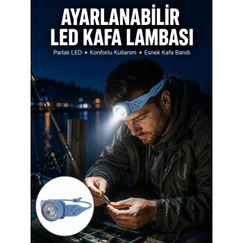 Kampçı Kafa Lambası Su Geçirmez Çok Modlu Led Yeni Nesil