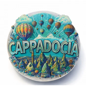 Kapadokya Temalı Silikon Buzdolabı Magneti Model 6