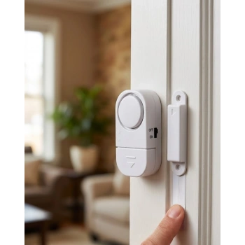 Kapı Alarmı Pencere Sensörü 90 Db Sesli Güvenlik Sistemi Kolay Montajlı