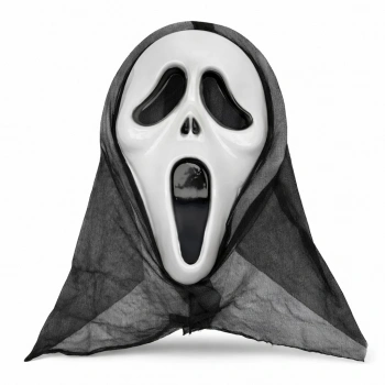 Kapşonlu Çığlık Maskesi Scream Maskesi - Hayalet Maskesi 33x21 Cm