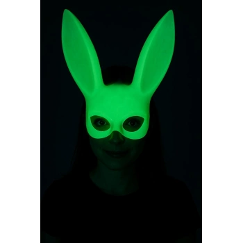Karanlıkta Parlayan Fosforlu Tavşan Maskesi – Glow Bunny Masquerade Maske (32x22 Cm)