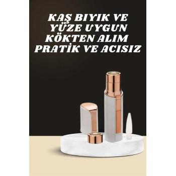 Kaş Bıyık Ve Yüz Epilasyon Aleti Ve Titreşimli Yüz Temizleme Masaj Aleti İkili Set