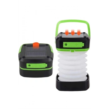 Katlanabilir Kamp Lambası Akordiyon Lamba Şarjlı 3 Kademeli Solar