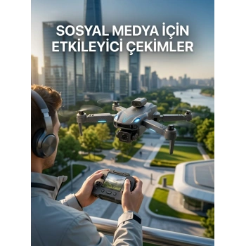 Katlanabilir Profesyonel Görünümlü Kamera Drone