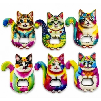Kedi Tasarımı İstanbul Temalı Buzdolapı Süsü Magnet Alk5407
