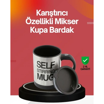 Kendi Kendini Karıştıran Termos Kupa | Güçlü Motor Ve Çift Katmanlı Isı Koruma