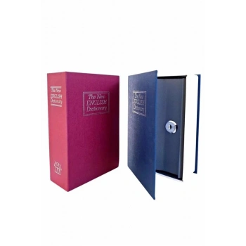 Kitap Görünümlü Gizli Kasa Büyük Boy Anahtarlı Kilitli Para Kasası
