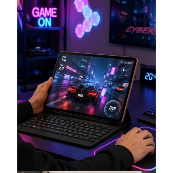 Klavyeli Tablet Bilgisayar Seti Dokunmatik Kalem Ve Kılıf Destekli