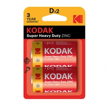 Kodak 2 Adet Çinko Karbon Blister Büyük Pil