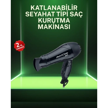 Kompakt Katlanabilir Saç Kurutma Makinesi Ev Ve Seyahat Uyumlu