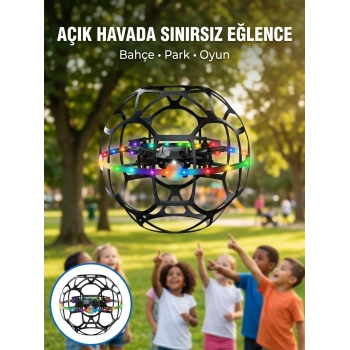 Koruyucu Kafesli Dron El Hareketiyle Kontrol Edilebilen Uçan
