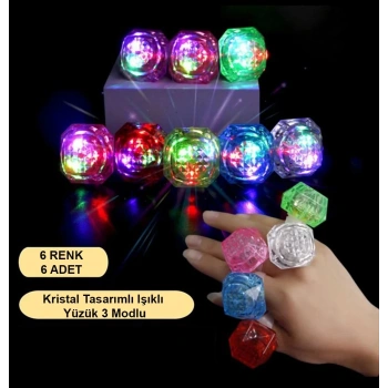 Kristal Led Parti Yüzük Seti (639lı)