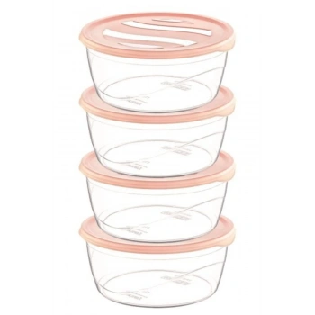 Krizma Yuvarlak Saklama Kabı 4 Lü No:1Çnk2153 (599)