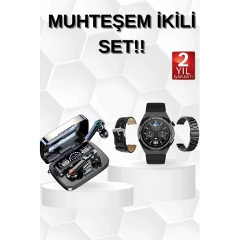 Kulak İçi Kablosuz Bluetooth Kulaklık Ve Nfc Ve Gps Özellikli Akıllı Saat Alarm Ve Titreşim