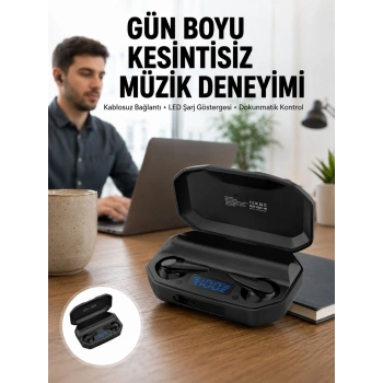 Kulaklık Bluetooth 5.2 Kablosuz Kulakiçi Rgb Işıklı Çift Mikrofonlu Yeni Nesil