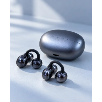 Küpe Tipi Klipsli Bluetooth 6.0 Kulaklık 2500 Saat Bekleme Süreli