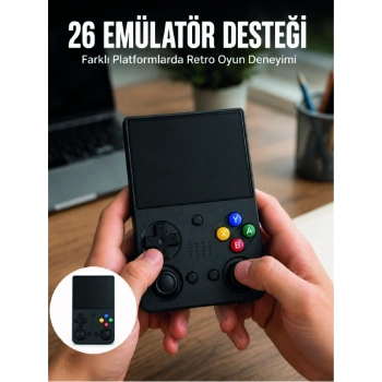 Lcd Retro Oyun Konsolu Tv Bağlantı Destekli Çift Analog Joystick El Tipi Konsol