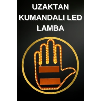 Led Işık El İşareti Araç Camı İçin Uzaktan Kumandalı
