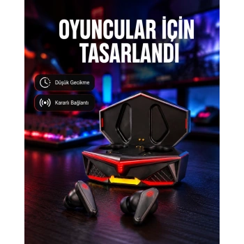 Led Işıklı Metal Kasa Kablosuz  Kulaklık Yeni Nesil