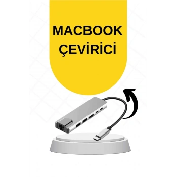 Macbook Pro/air Uyumlu Usb Type-c 8 In 1 Hub Dönüştürücü Çevirici Çoklayıcı Usb Hdmı Micro Sd 8 Girişli