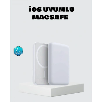 Magsafe 15w Kablosuz Hızlı Şarj, Lightning Girişli Taşınabilir Batarya