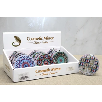 Mandala Desenli Hareketli Sulu El Aynası Alk4584