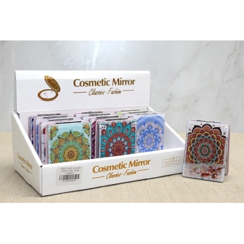 Mandala Desenli Hareketli Sulu El Aynası - Model 4