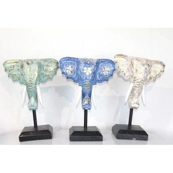 Maun Ağacı Fil Kafası Dekoratif