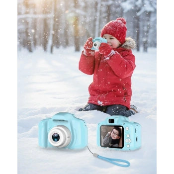 Mavi Mini Hd Video Kamera Fotoğraf Çekimli Genişletilebilir Hafızalı Şarjlı Model