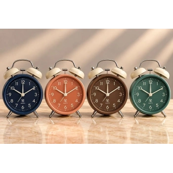 Metal Çift Zilli Çalar Saat Alk6459
