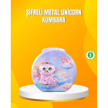 Metal Çocuk Para Kasası Ayarlanabilir Şifreli Kilitli