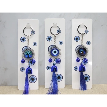 Metal Nazar Boncuğu Anahtarlık Alk3496