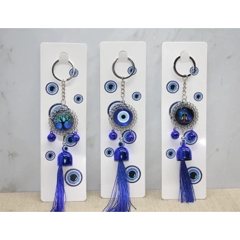 Metal Nazar Boncuğu Anahtarlık Alk3496