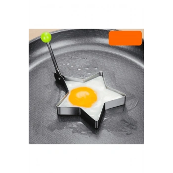 Metalik Yıldız Şeklinde Metal Omlet Yumurta Ve Krep Kalıpları