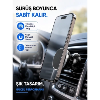 Mıknatıslı Araç İçi Telefon Tutucu Havalandırma Izgarasına Takımına Uygun