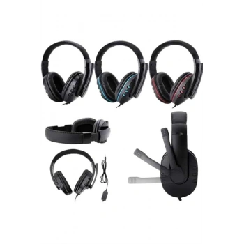 Mikrofonlu  Kulaklık  Kulaklığı Yüksek Ses Kaliteli Stereo Yumuşak Yastıklar